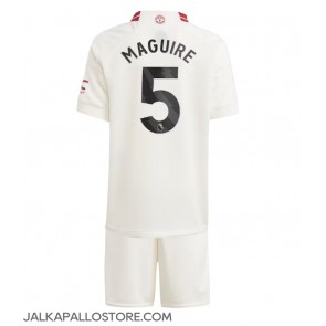 Manchester United Harry Maguire #5 Kolmaspaita Lapsille 2023-24 Lyhythihainen (+ shortsit)